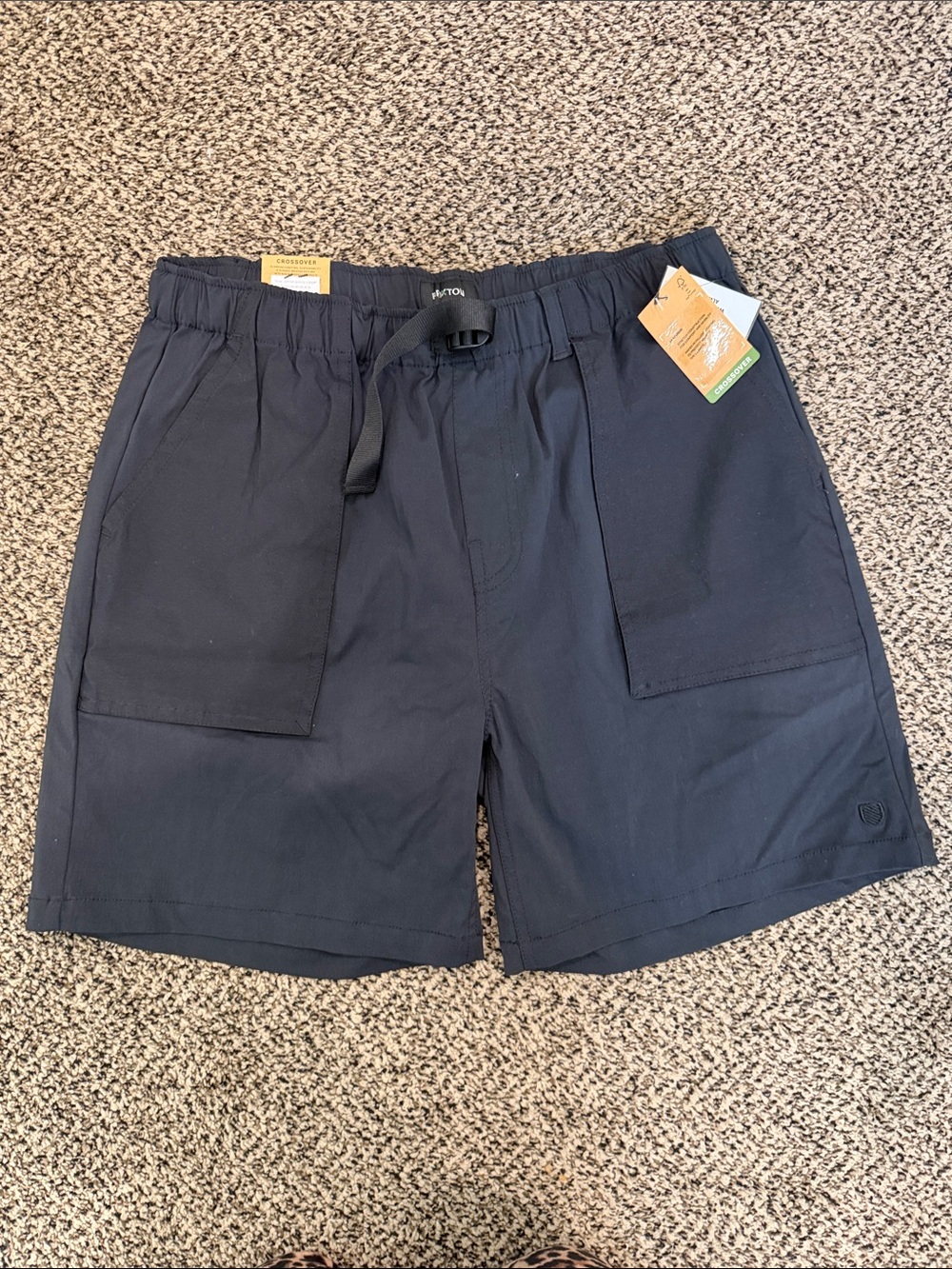 Brixton black Elastic-Waist Utility Shorts